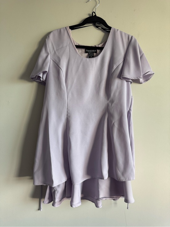 American Vintage Dresses & Skirts - Vintage Randi May Collection Lavender Purple Tiered Flutter Sleeve A Line Dress